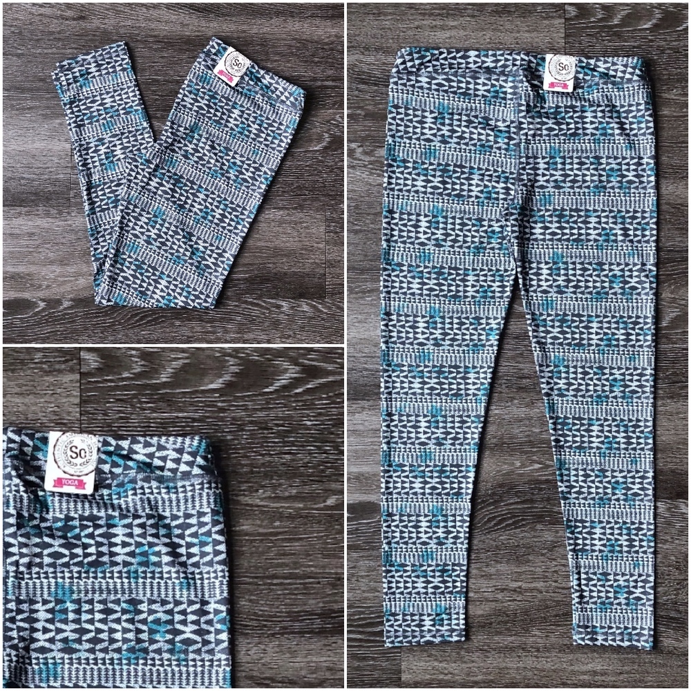 NEW SO Gray and Turquoise Yoga Pants